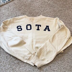 Women's Cream Crew Neck Sweater